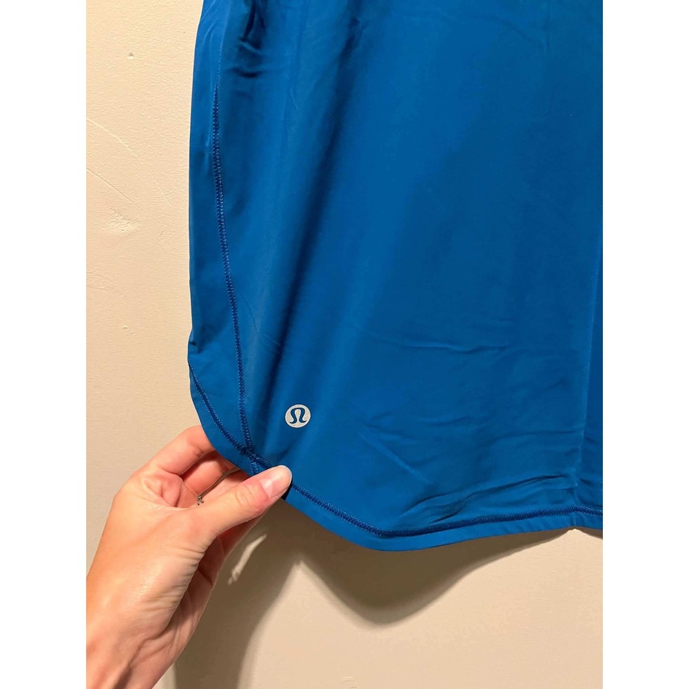 Lululemon Sculpt Tank Top Blue Mesh Back Sleeveless Running Shirt Size 8-10